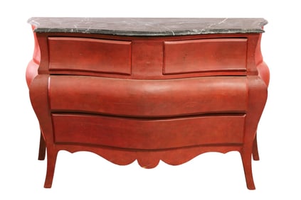 MARBLE TOP BOMBAY CHEST