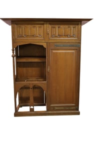 ENGLISH ARTS & CRAFTS HALLTREE CABINET