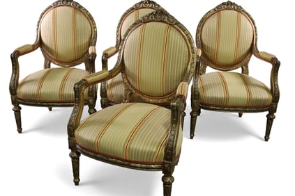 SET OF 4 FRENCH PARLOR CHAIRS