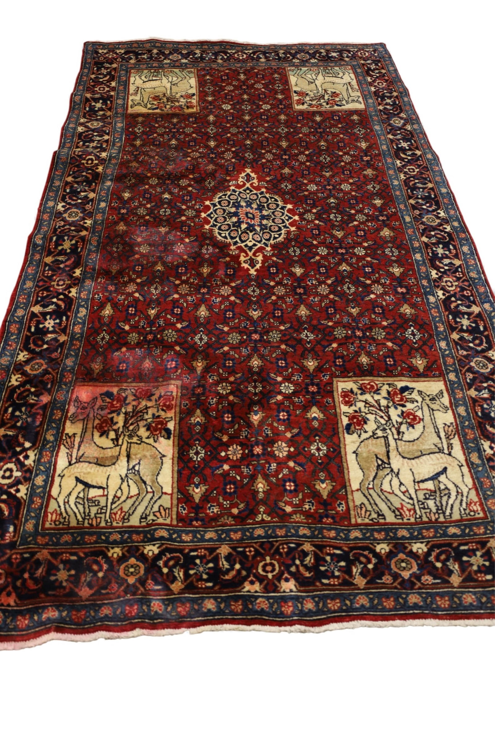 APPROX 4' 10" x 9' 7" HANDMADE WOOL RUG (1 of 5)