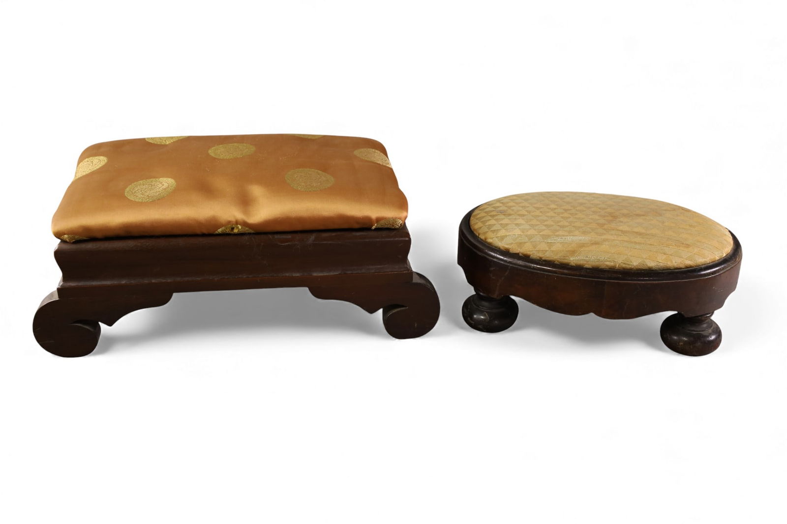 2 SMALL ANTIQUE FOOTSTOOLS (1 of 3)