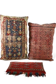 3 LARGE RUG PILLOWS