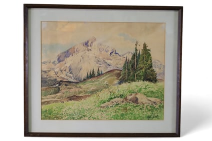 MOUNTAIN LANDSCAPE WATERCOLOR