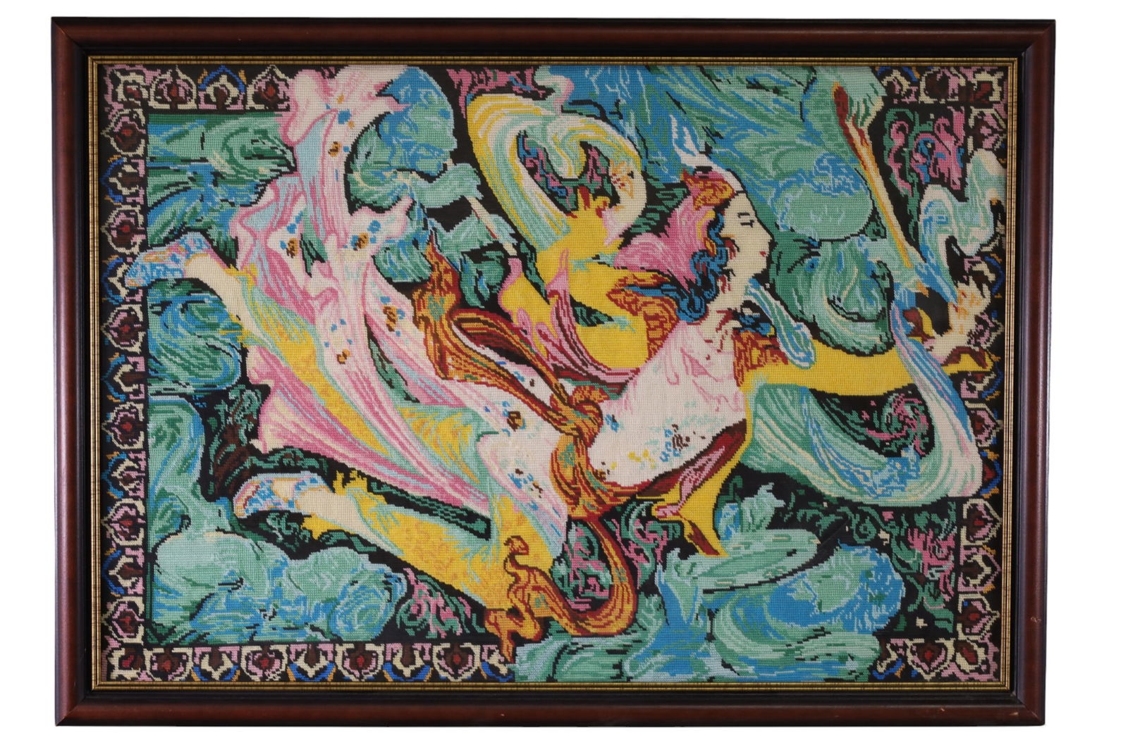 FRAMED PERSIAN NEEDLEPOINT (1 of 2)