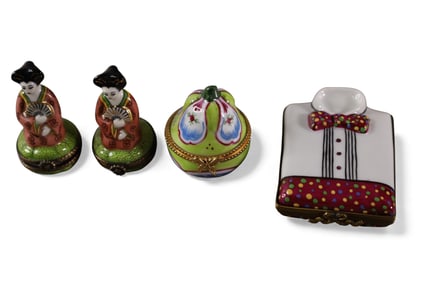 4 LIMOGES PILL BOXES