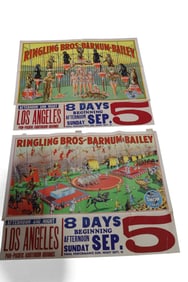 2 RINGLING BROS & BARNUM & BAILEY CIRCUS POSTERS