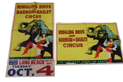 2 RINGING BROS & BARNUM & BAILEY CIRCUS POSTERS