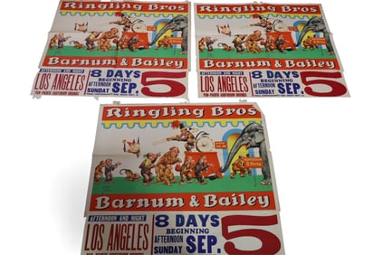 3 RINGLING BROS & BARNUM & BAILEY CIRCUS POSTERS