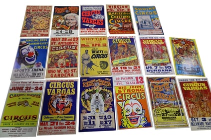 COLLECTION OF CARDSTOCK & PAPER CIRCUS POSTERS