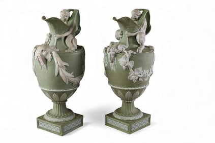 PAIR OF WEDGWOOD WINE EWERS