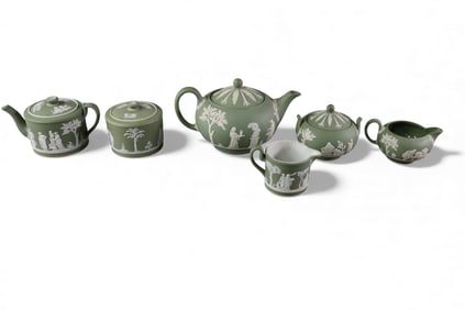6 PCS GREEN WEDGWOOD