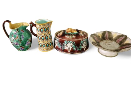 4 PCS WEDGWOOD MAJOLICA