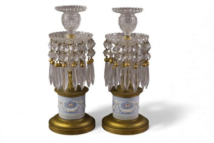 PAIR OF WEDGWOOD CANDLESTICKS