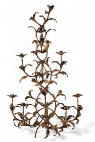 GILT METAL WALL CANDELABRA