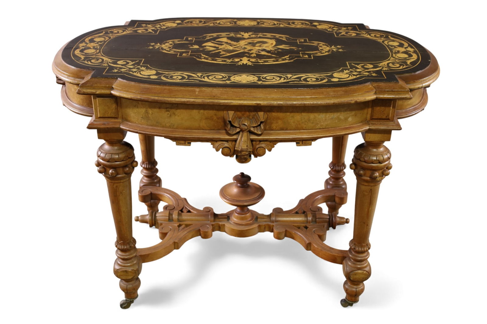 VICTORIAN HIGHLY CARVED CENTER TABLE (1 of 5)