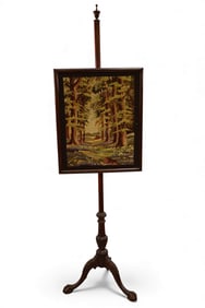 NEEDLEPOINT POLE SCREEN