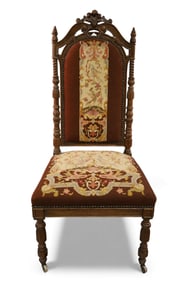 NEEDLEPOINT HALL CHAIR