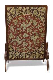 LARGE EMBROIDERED FIRE SCREEN