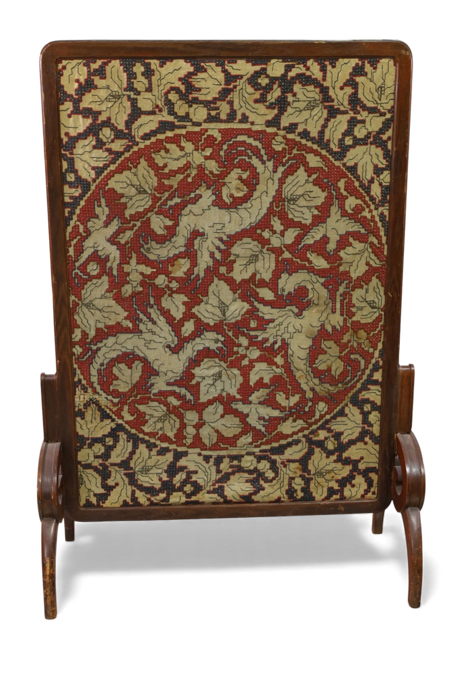LARGE EMBROIDERED FIRE SCREEN (1 of 3)