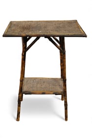 VICTORIAN RATTAN SIDE TABLE