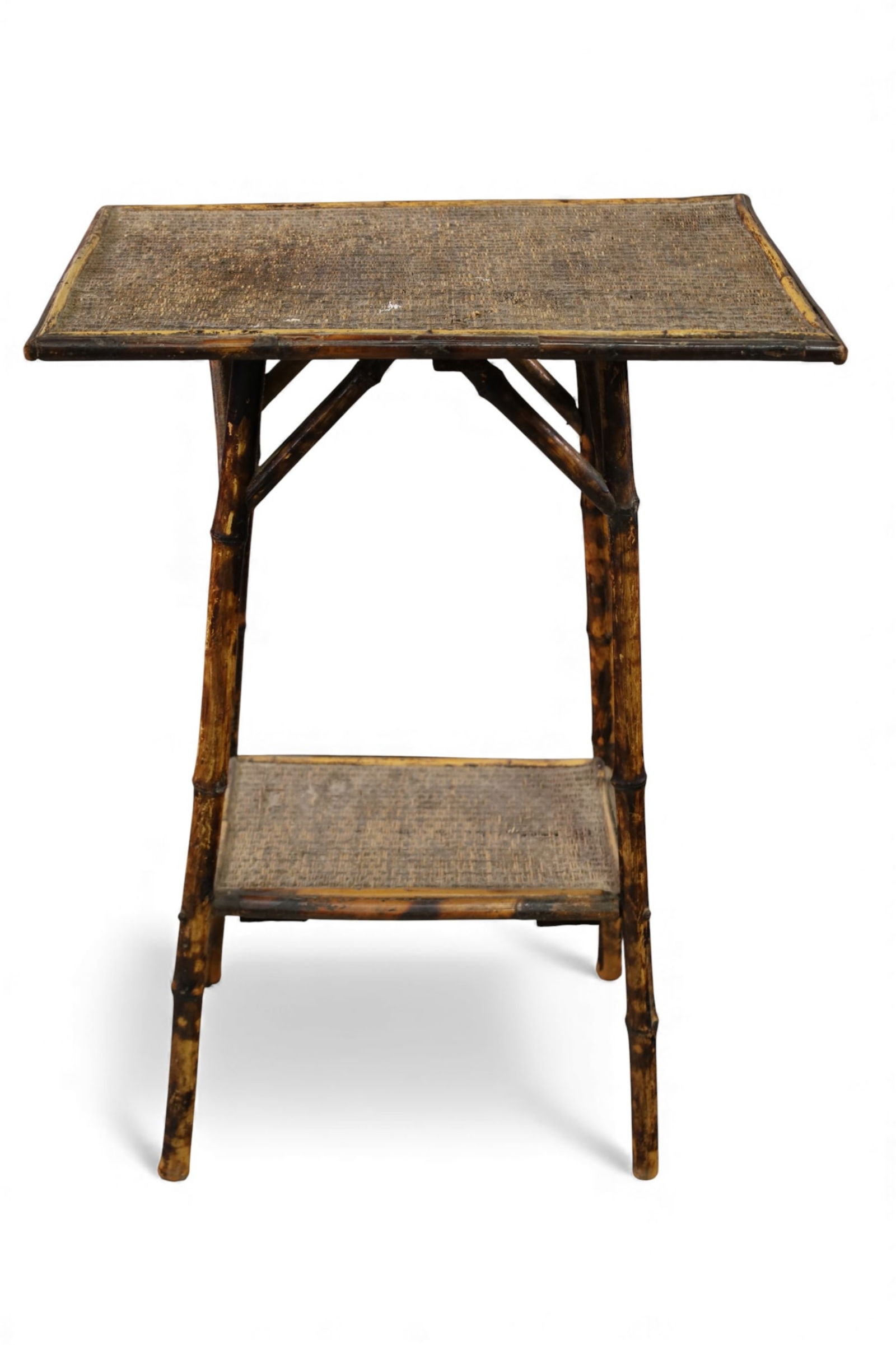 VICTORIAN RATTAN SIDE TABLE (1 of 2)