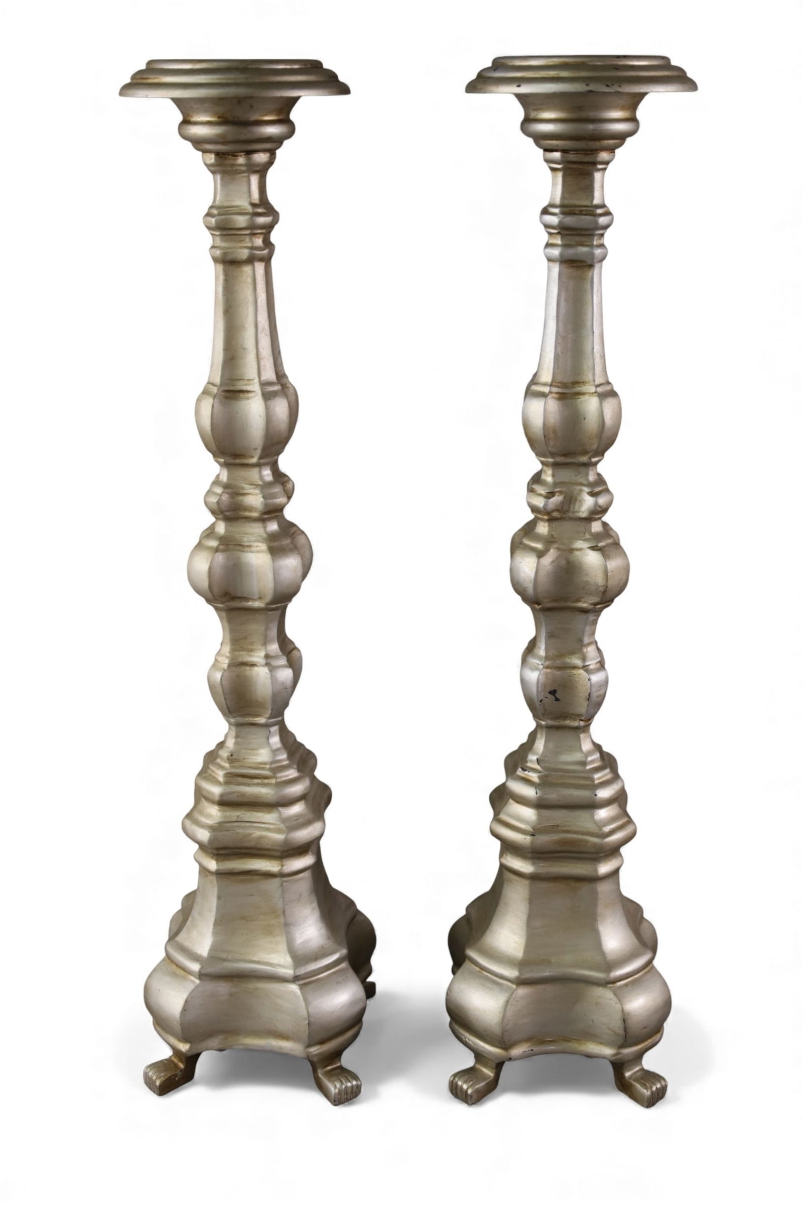 PAIR OF IRON CANDLESTICKS (1 of 3)