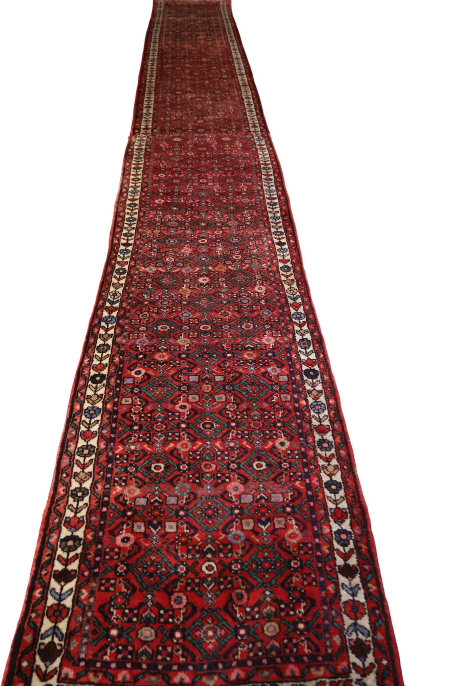 APPROX 2' 10" x 20' HANDMADE WOOL RUG (1 of 5)