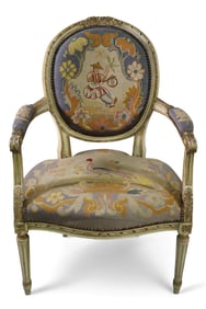 FRENCH NEEDLEPOINT ARMCHAIR