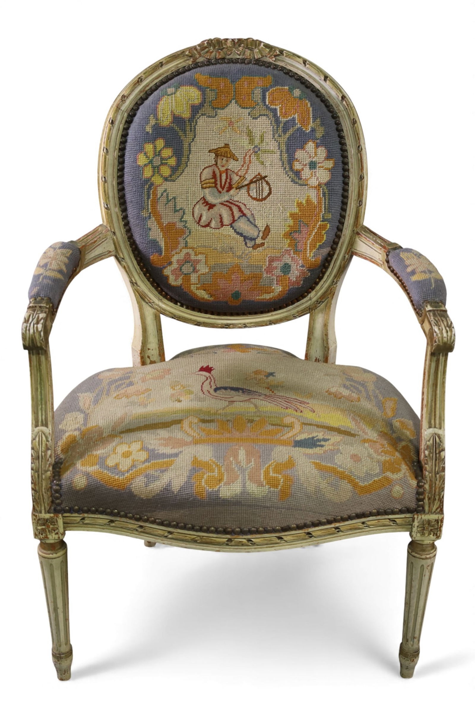 FRENCH NEEDLEPOINT ARMCHAIR (1 of 3)