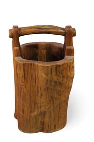 CARVED WOOD BUCKET