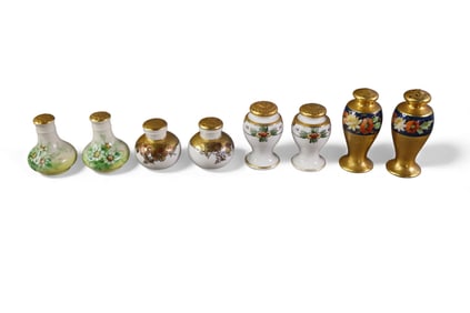 8 HAND PAINTED PORCELAIN SHAKERS