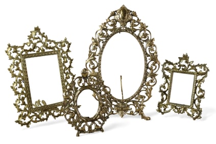 4 GILT METAL FRAMES