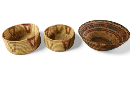 3 WOVEN BASKETS