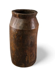 LARGE WOODEN VASE