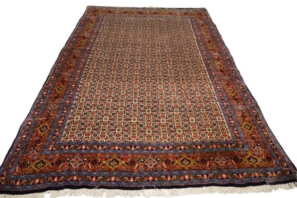 APPROX 6' 5" x 9' 3" HANDMADE WOOL RUG