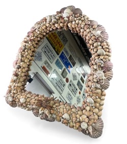 6 FOOT TALL CUSTOM MADE SHELL MIRROR