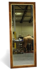 LARGE 19TH CENTURY BURLED WALL MIRROR