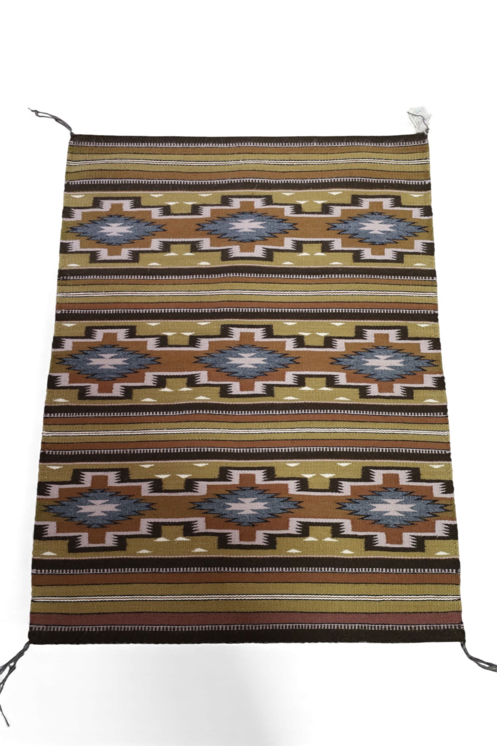 NAVAJO WEAVING: FROM CRYSTAL TRADING POST N.M. APPROX 40" x 30"