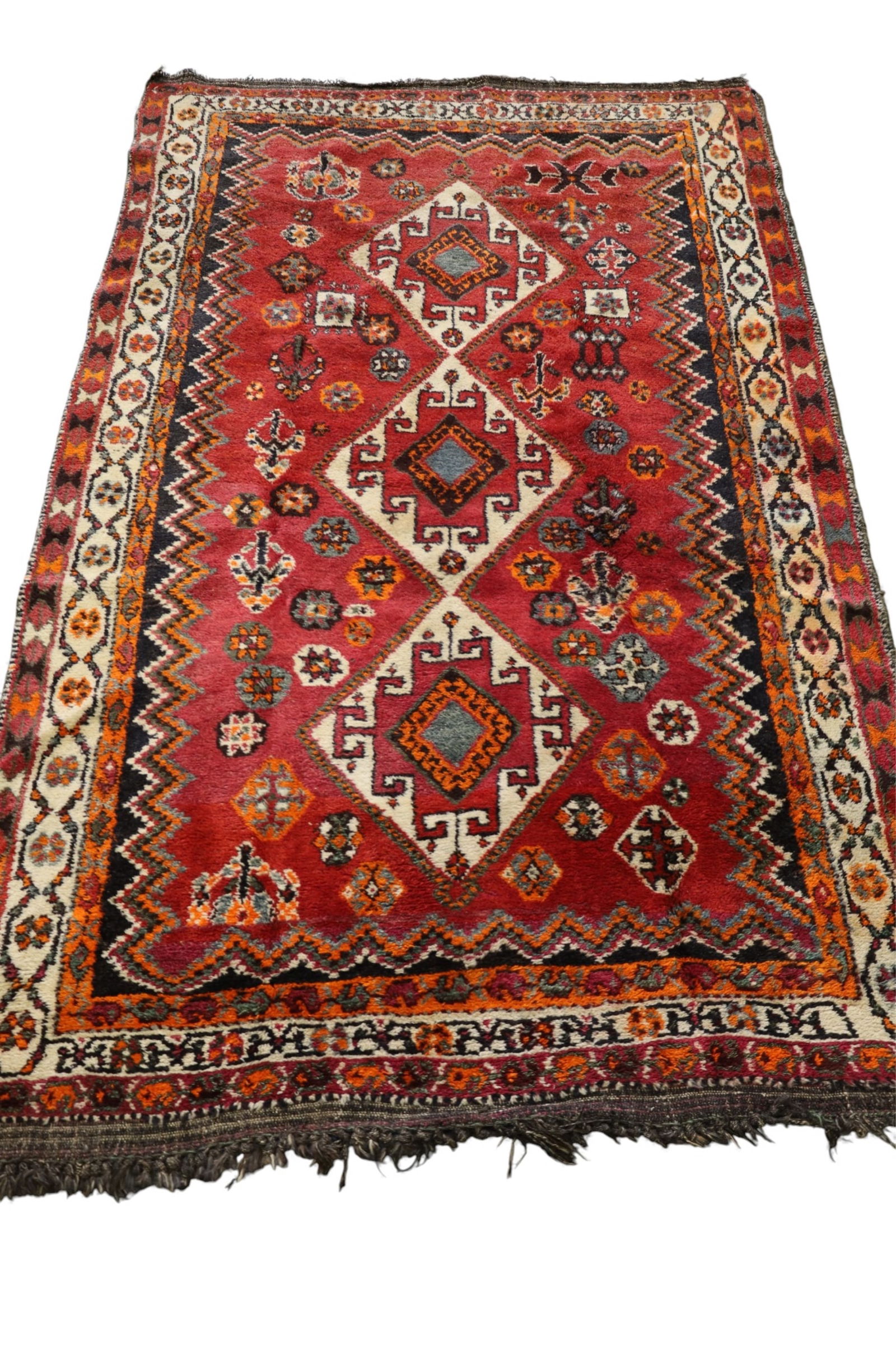 APPROX 4' 11" x 7' 8" HANDMADE WOOL RUG (1 of 4)