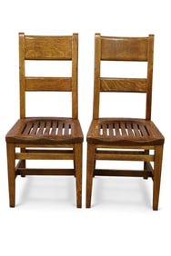 PAIR OF OAK CHILD'S CHAIRS