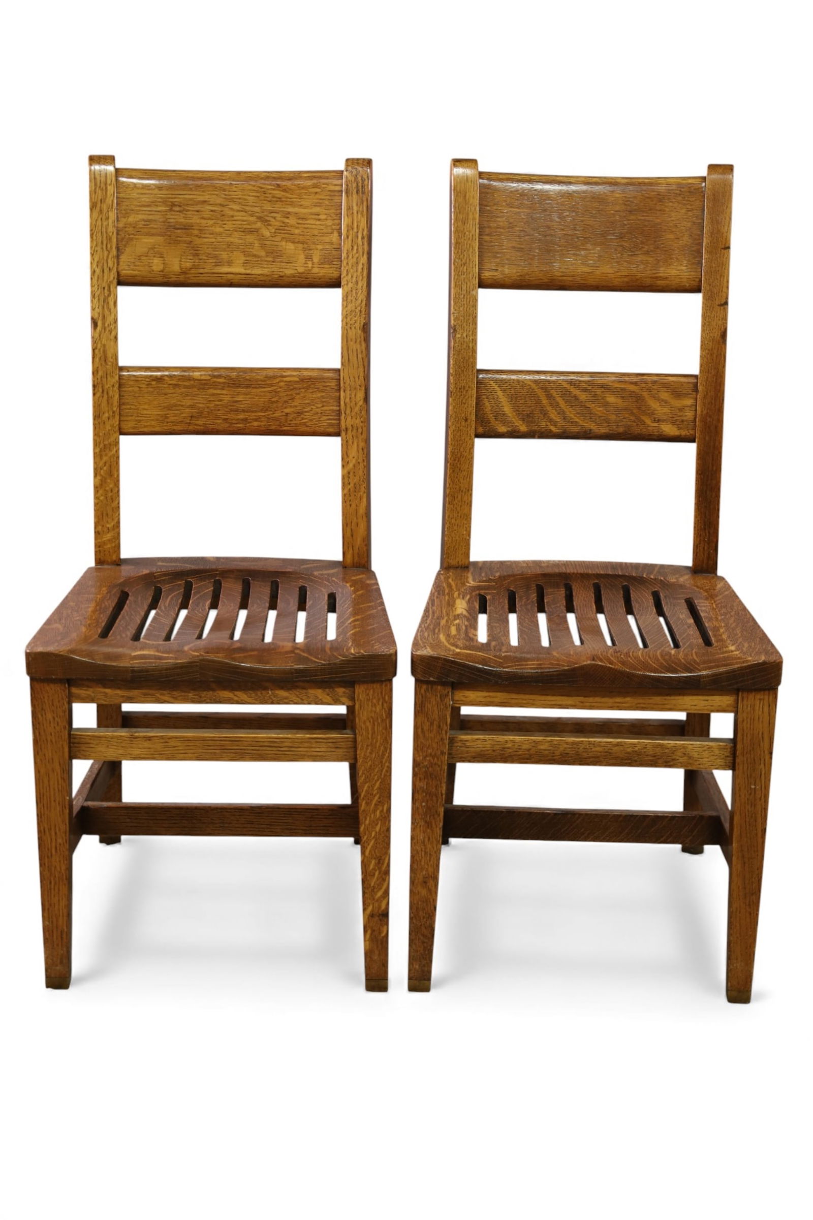 PAIR OF OAK CHILD'S CHAIRS (1 of 3)