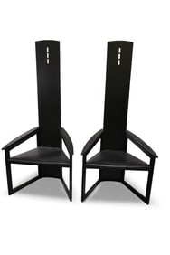 PAIR OF MACKINTOSH STYLE CHAIRS