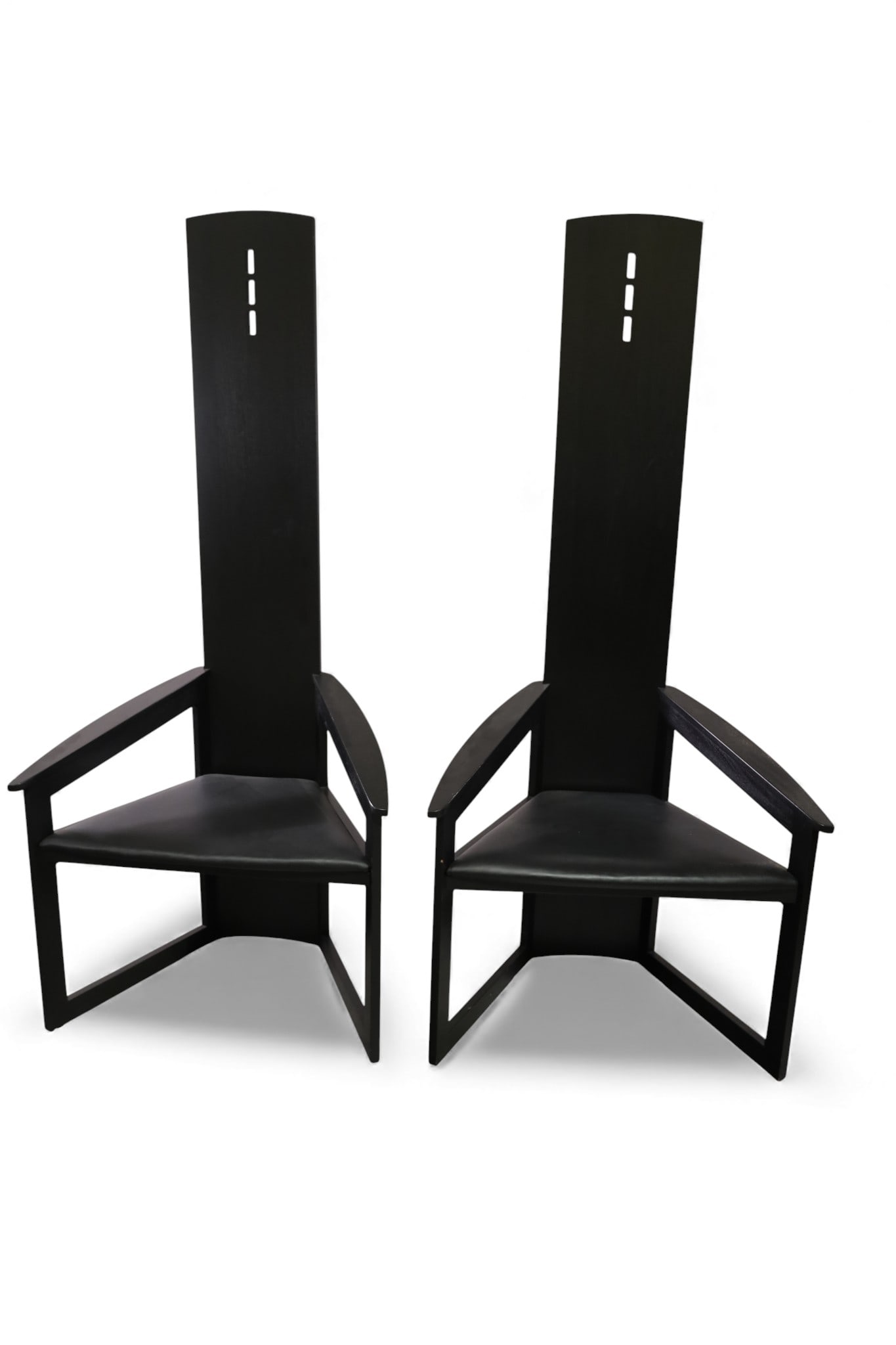 PAIR OF MACKINTOSH STYLE CHAIRS (1 of 3)