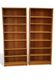 PAIR OF TEAK BOOKCASES