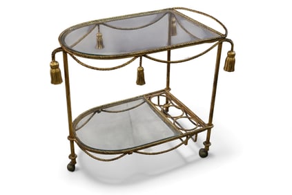 HOLLYWOOD REGENCY BAR CART