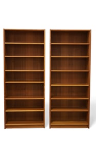 PAIR OF TEAK BOOKCASES