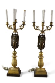 PAIR OF FRENCH EMPIRE LAMPS