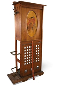 UNUSUAL ARTS & CRAFTS HALL TREE