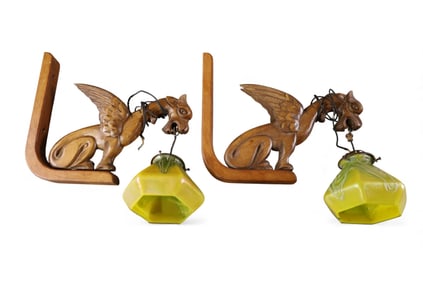 PAIR OF GARGOYLE SCONCES