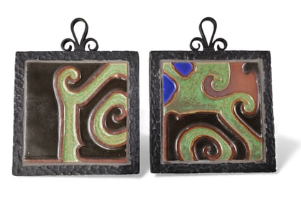 PAIR OF A & E TILES